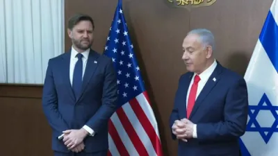 וויצע פרעזידענט ווענס אין זיין רעדע אין ירושלים נאכן באשטעטיגן צוויי פרישע געביין פון פארכאפטע משכונות 