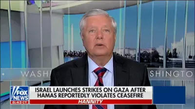 סענעטאר לינדזי גרעהעם זאגט אז שלום אין די מיטל מזרח קען נאר פאסירן אויב חאמאס ווערט חרוב