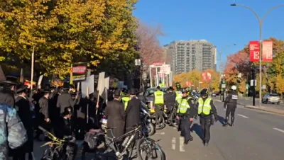 פולע גאלעריע פון די פראטעסט קעגן גזירת הגיוס אין מאנטריאל