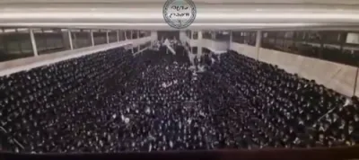 טויזענטער חסידי באיאן ביים שמחת החתונה לנכד כ"ק אדמו"ר מבאיאן שליט"א 