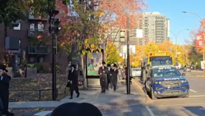 פראטעסט אין מאנטריאל קעגן די גזירת הגיוס