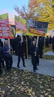 פראטעסט אין מאנטריאל קעגן די גזירת הגיוס