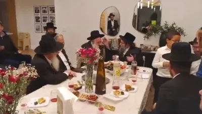 כ"ק אדמו"ר מסקולען שליט"א באזוכט אין לאס אנדזשעלעס 