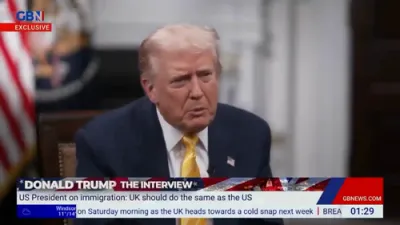 טראמפ דערקלערט אז די גרעניץ איז אונטער זיין אויטאריטעט 