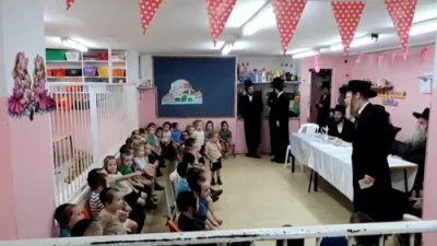 מעמד 'חדר פירן' לנכד הגה"צ ראש ישיבת סאטמאר בני ברק שליט"א אין ת"ת מוסדות יטב לב דסאטמאר בני ברק