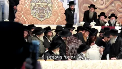 צענטראלע מעמד ירושלים של מעלה בראשות כ"ק אדמו"ר מסאטמאר שליט"א 