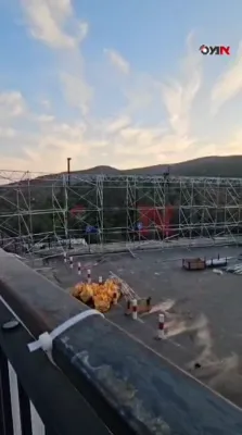 שטח ההדלקה אין מירון ווערט צוגעגרייט פאר די הדלקת מוצאי שבת בראשות כ"ק אדמו"ר מסאטמאר שליט"א 