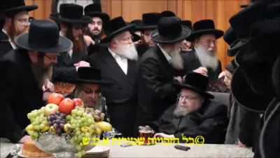 כ"ק אדמו"ר מסאטמאר שליט"א באזוכט ביים שוואגער כ"ק אדמו"ר מבעלזא שליט"א 
