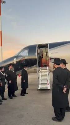 כ"ק אדמו"ר מסאטמאר שליט"א ביים לאנדן אין ארץ ישראל 