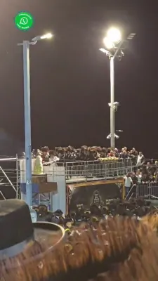 ערשטע חלק פון די גרויסארטיגע מעמד ההדלקה פון כ"ק אדמו"ר מסאטמאר שליט"א אין מירון