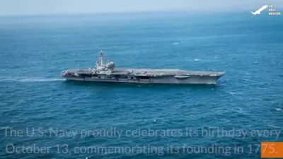 די נעיווי טרענירט זיך און שיסט ראקעטן