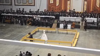 פולע גאלעריע פון שמחת החתונה בחצר הקודש סקווירא וויזניץ 