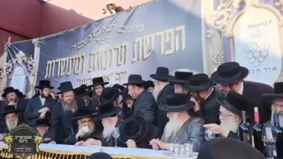 כ"ק אדמו"ר מסאטמאר שליט"א ביי הפרשת תרומות ומעשרות אין אור הגנוז