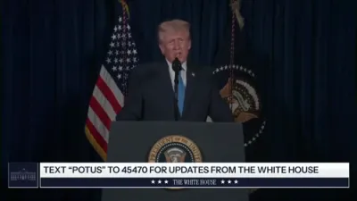 פרעזידענט טראמפ'ס רעדע צום פאלק פון פלארידע נאך די שיסעריי אויף צוויי נעשענעל גארדס אין וואשינגטאן די סי 