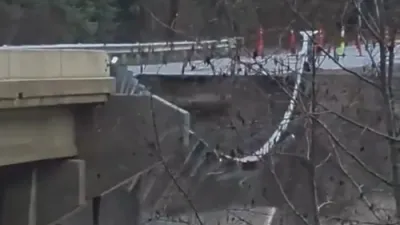 א בריק איז צובראכן געווארן אין מאנטענע פון די פארפלייצונגען 