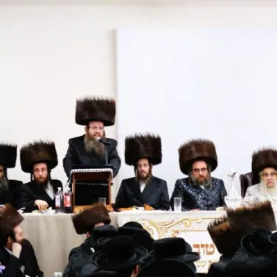 דרשה פון הרה"ח רבי חיים שלמה פישער משב"ק כ"ק אדמו"ר מסאטמאר שליט"א ביי פריוואטע שבע ברכות פון די דור רביעי פונעם רבי'ן