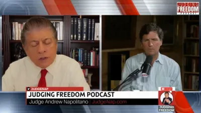 טאקער קארלסאן זאגט אפאר שעה פאר טראמפ'ס רעדע אז טראמפ וועט מעלדן א מלחמה מיט ווענעזועלא - ס'האט זיך ארויסגעשטעלט פאלש...