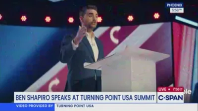 בען שפירא רעדט וועגן שעדליכע קאנספיראציעס, ביי טורנינג פוינט רעדע