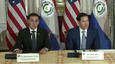 סעקרעטאר רוביא שרייבט אונטער זיכערהייט אפמאך מיט פאראגוויי.