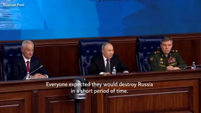 פוטין אטאקירט אייראפע מיט ווערטער 