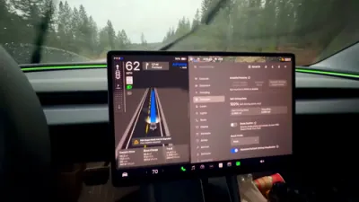 טעסלא מיט א פרישע מאדעל פון פארן 6000 מייל אין א צי