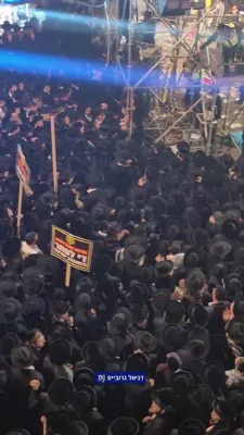 אלופי אלפי ישראל ביים עצרת קעגן די גזירת הגיוס בארץ הקודש