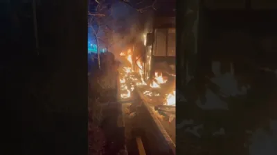 פייער פראטעסטן אין איראן 