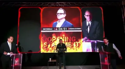 שבת קעסטנבוים ביים אנהייב און ענדע פון א דעבאטע איבער איזראעלי אינפלוענס אויף אמעריקע 