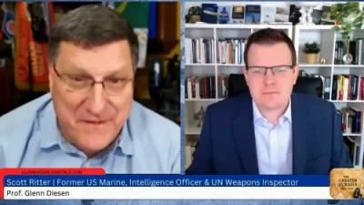 א געוועזענער אמעריקאנער אינטעליגענץ אפיציר פראמאטירט א טאטאלע מלחמה סצענע פאר איראן.