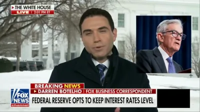 פעד האלט די ראטעס שטאנד בשעת טראמפ'ס אליאירטע דריקן אויף א רעיט שניט.