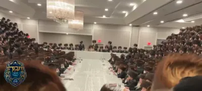 שלש סעודות ביי כ"ק אדמו"ר מצאנז שליט"א אין ניו יארק 