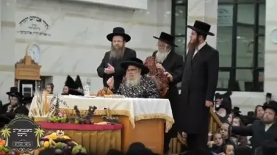 ערשטע ווידיאו: חמשה עשר בשבט בחצר הקודש סאטמאר 