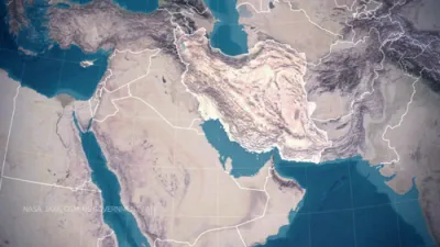 א דעטאלירטע מאפע ווייזט אמעריקאנער מיליטערישע באזעס איבערן מיטל מזרח.