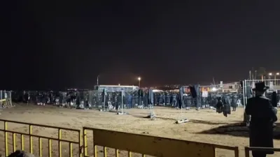 הונדערטער חסידי וויזניץ זינגן ויושע ביים ים אין אילת