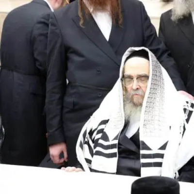 כ"ק אדמו"ר מסאטמאר שליט"א איז מספיד הגה"ג רבי אליקים שלעזינגער זצ"ל 