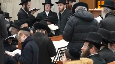 לויה פון הגאון רבי אליקים שלעזינגער זצ"ל 