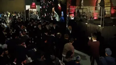 דרשה פון כ"ק אדמו"ר מצאנז קלוזענבורג שליט"א ביים סיום הרמב"ם