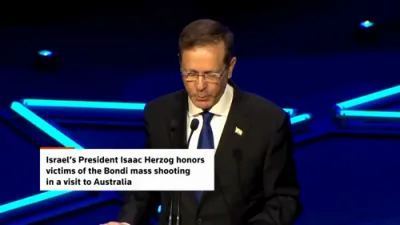 פרעזידענט הערצאג באזוכט די פלאץ פון די באונדי אטאקע אין אוסטראליע 