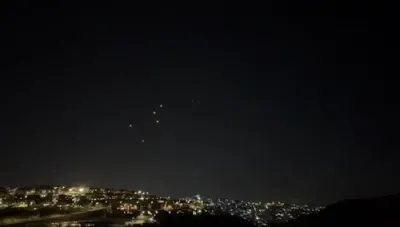 Footage From The Last Iran Missile Barrage That Hits Jerusalem.