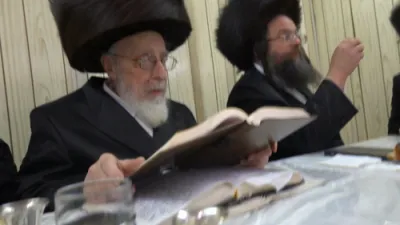  סעודת הילולא דל  כ"ק אדמו"ר מהר"י  מליסקא זצוק"ל  בראשות בניו כ"ק האדמורי"ם מליסקא ומהיבנוב שליט"א 