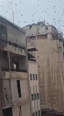 מדנ"י ווארפט צעטלעך אין ביירות צו בעטן ציווילע צו אנטוואפענען חיזבאללה 