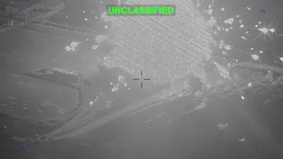 אמעריקע האט ארויסגעגעבן ערשטע קאלירטע דראון ווידיאו אין איראן.