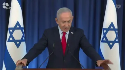 נתניהו ווארפט אפ די נעראטיוו אז מדנ"י האט אריינגעשלעפט אמעריקע אינעם קריג