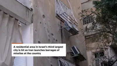 שאדן אפגעשאצט אין חיפה נאך די איראנע אטאקעס 