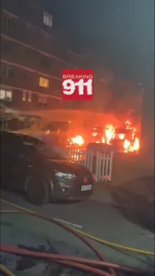 3 פארשוינען אין גאלדערס גרין צינדן אונטער פיר אידישע אמבולאנסן - פולע בילדער און ווידיאוס