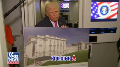 טראמפ זאגט אז עס גייט זיין א מעכטיגע מיליטערישע באזע אונטער די נייע באל רום ביים ווייסן הויז 