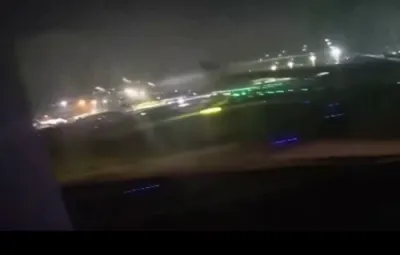 פייער אויף א דעלטא ערעפלאן האט געברענגט צו מאכן אן עמערדזשענסי לאנדונג