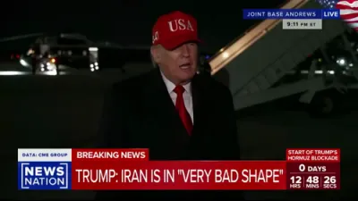 טראמפ זאגט פאר ריפארטערס אז איראן'ס מיליטערישע און ראקעטן מעגליכקייטן איז חרוב געווארן, און ער קעירט נישט אויב זיי ווילן ווייטער פארהאנדלען