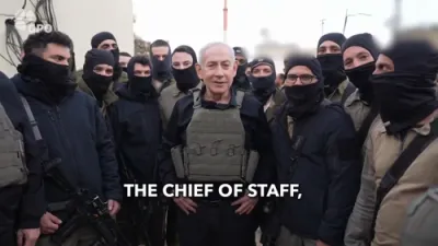 נתניהו מאכט א שטילע באזוך אין לבנון, און זאגט אז די קריג גייט ווייטער אן