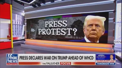 250 פרעסע לייט זאגן אז זיי וועלן זיך נישט באטייליגן ביים קארעספאנדענט דינער וואס קומט מארגן פאר אין וואשינגטאן, צוליב וואס טראמפ וועט זיך באטייליגן דארט.